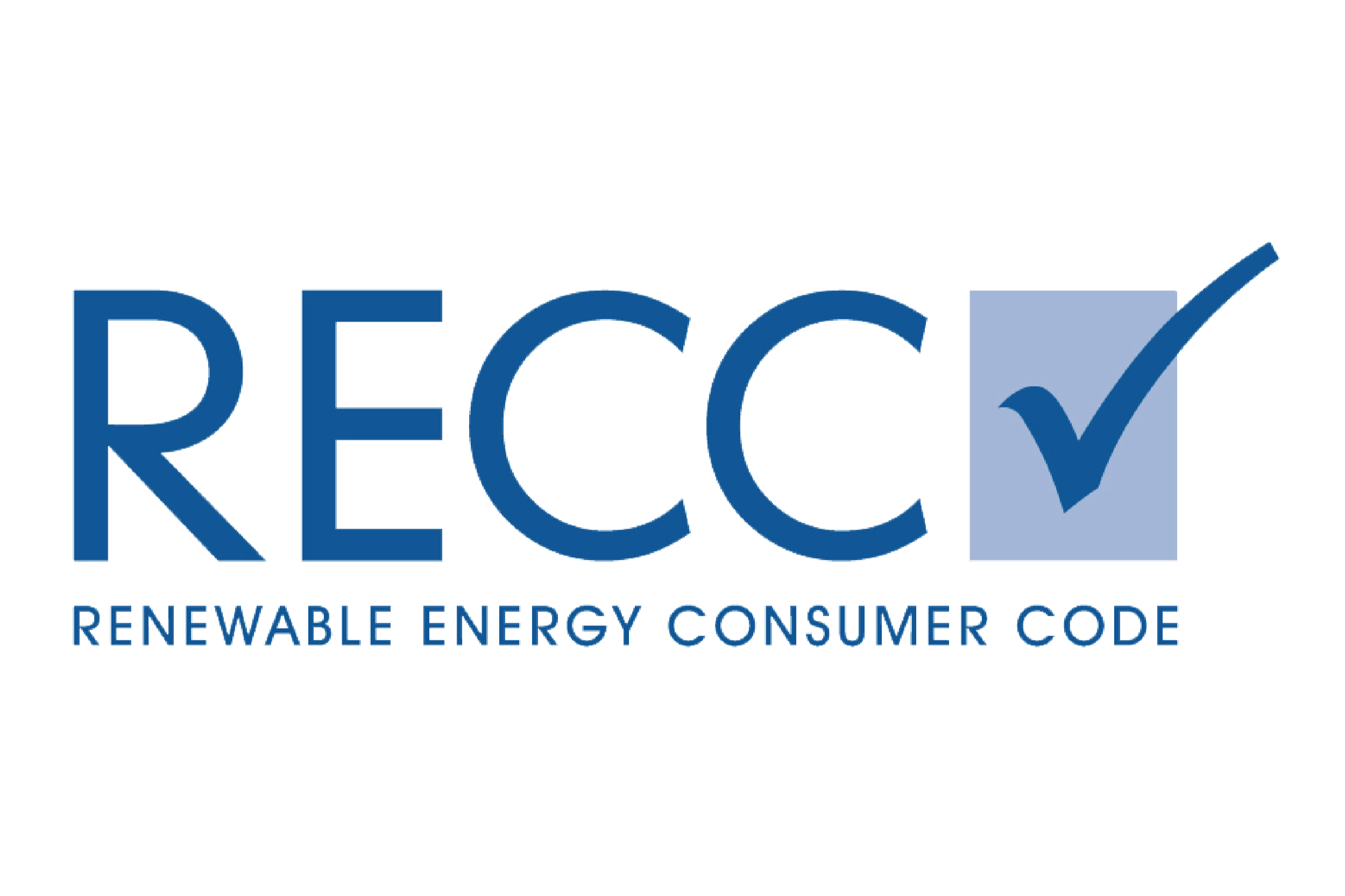 Recyc logo with a blue checkmark and the text 'Renewable Energy Consumer Code' underneath.