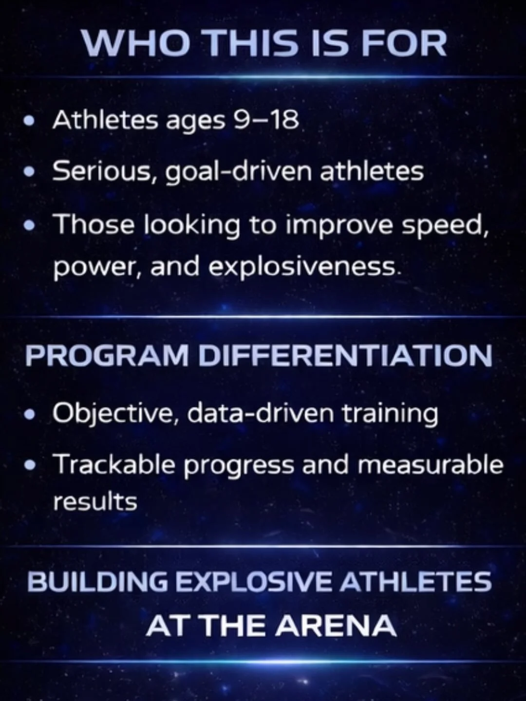We&rsquo;re bringing a whole new level of training to Arena Lake Norman.

With our VALD Force Plates + Timing Gates, athletes can now train with real, measurable data&mdash;not just guesswork.

&bull;See your explosiveness (jump height, force output)