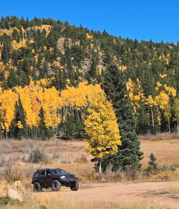 Off roading in Colorado, picture of Rob's jeep