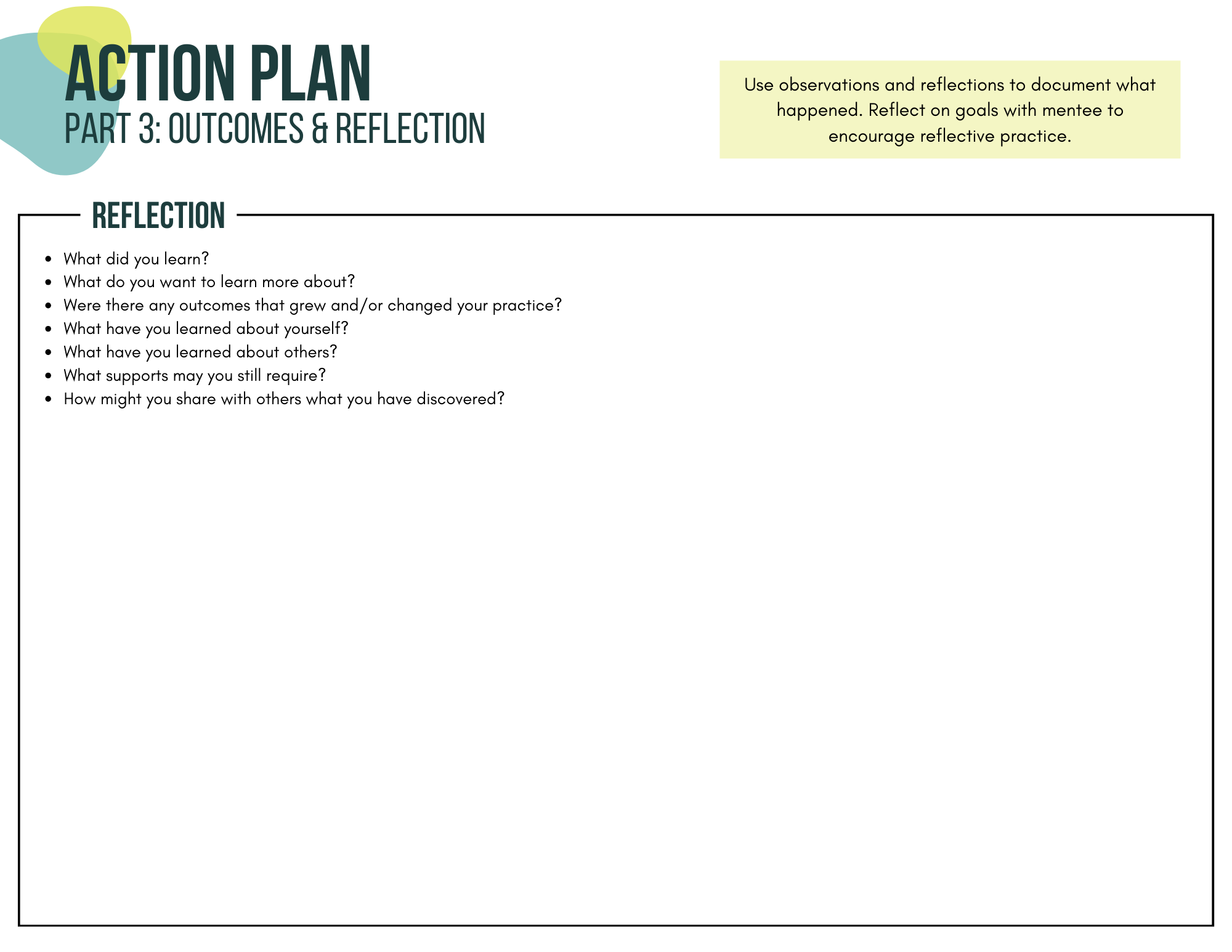 Mentorship in Action: Goal Setting & Action Planning — Strive