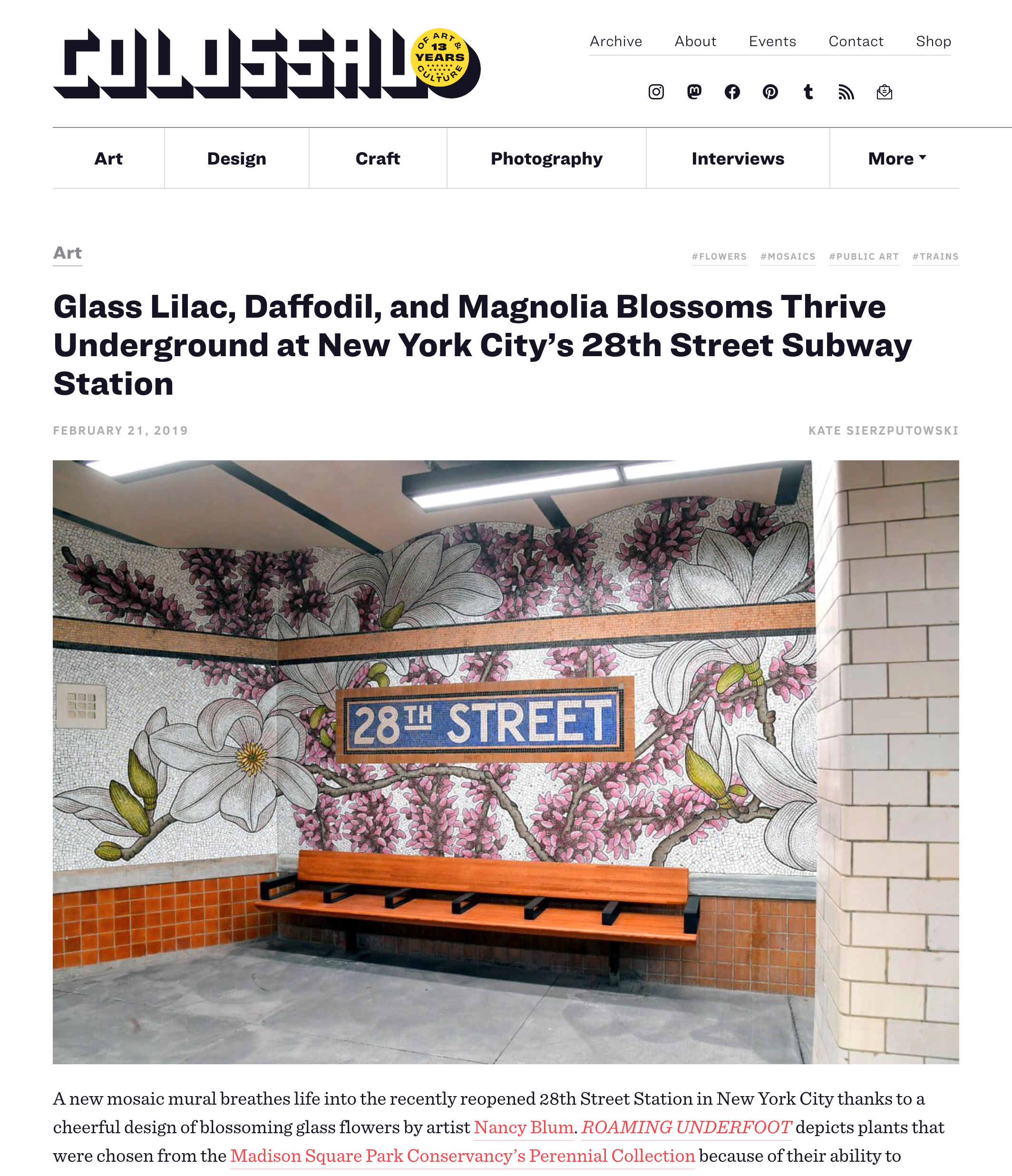 Colossal-KATE SIERZPUTOWSKI, Feb 21, 2019