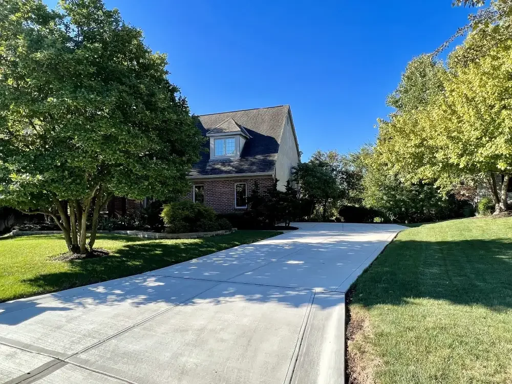 Concrete driveway for home built by MLC Concrete