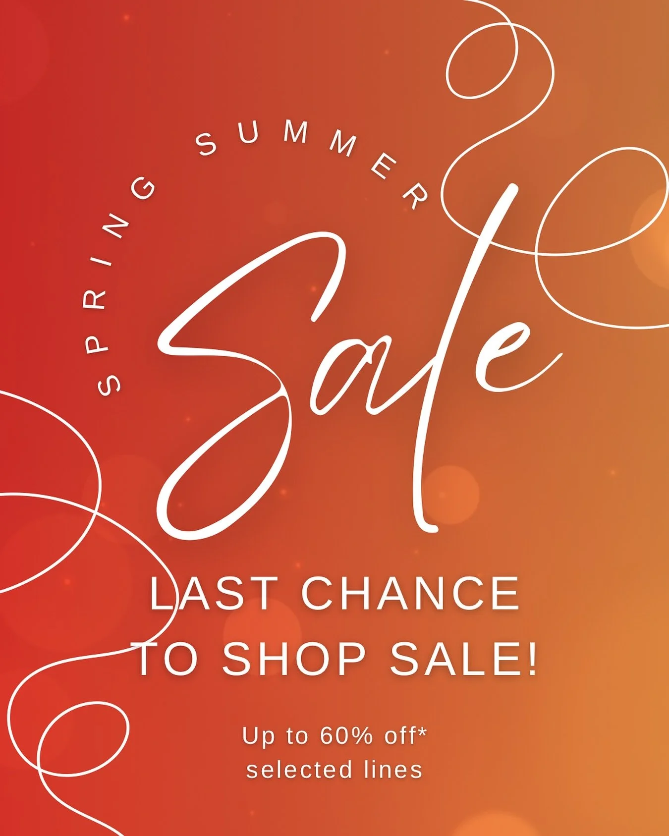 SALE ENDS THIS THURSDAY 2ND 5PM!