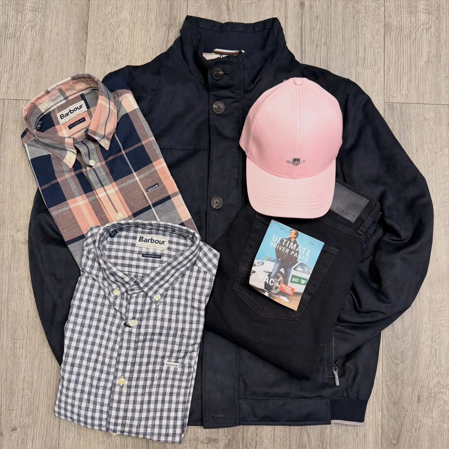 Weather can&rsquo;t decide&hellip; so how are you supposed to? Layered for the elements, styled for the moment. 

A classic Barbour shirt brings that timeless heritage feel, paired with the Bugatti showerproof microfibre coat for a modern, weather-re