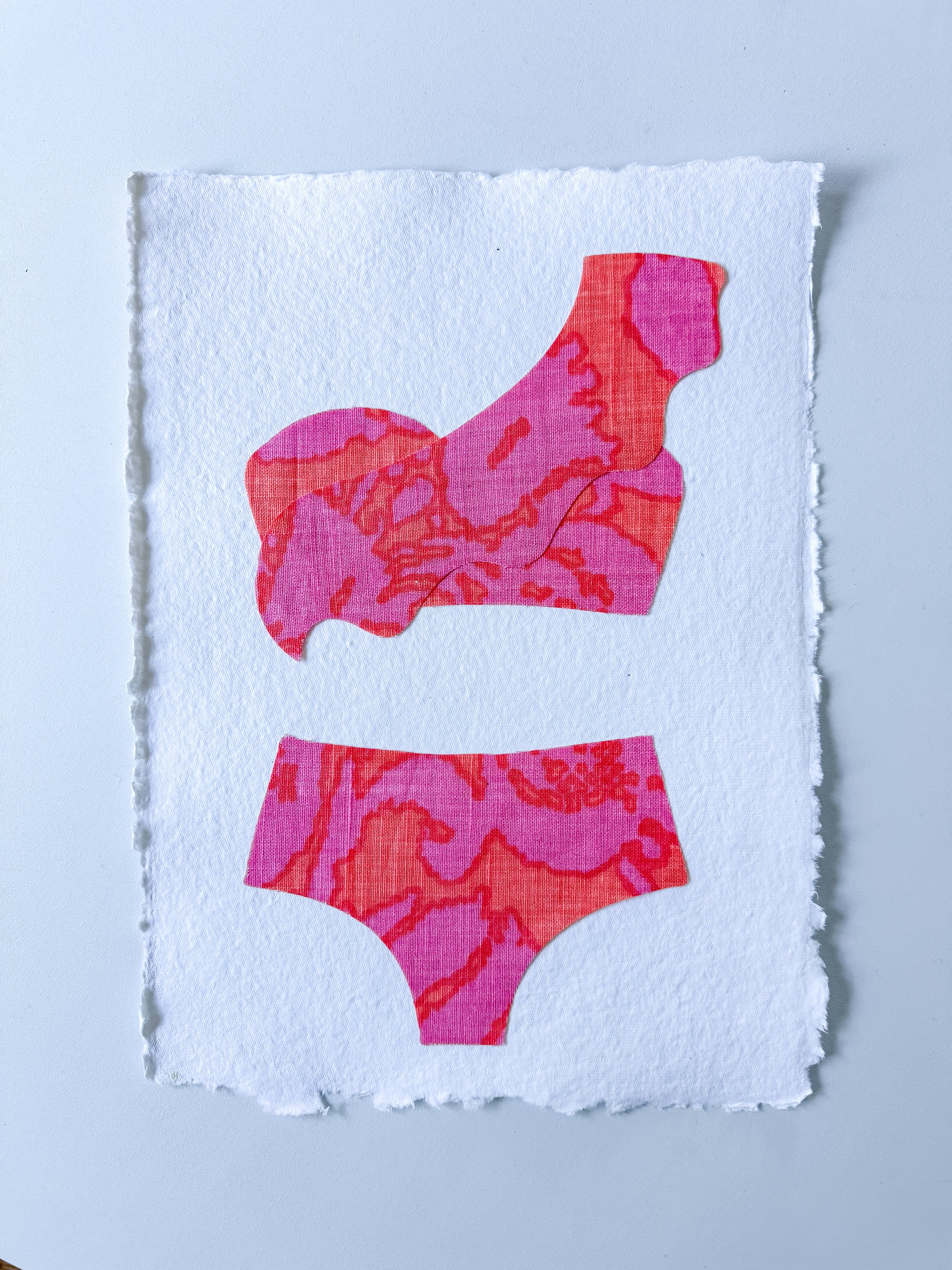 Tropical Ruffle Shoulder Bikini