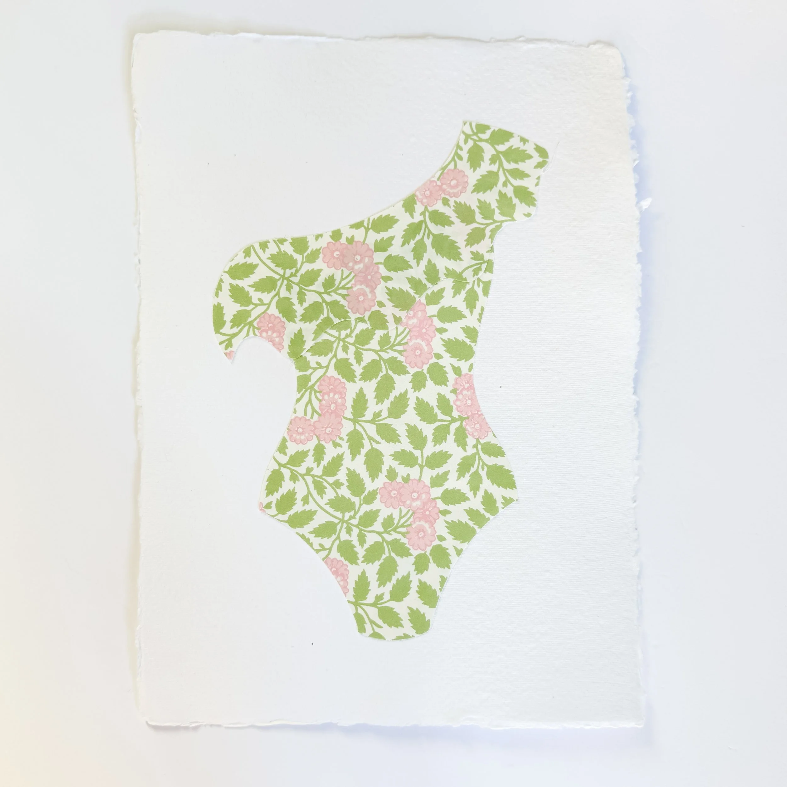 Pink & Green Floral One Piece