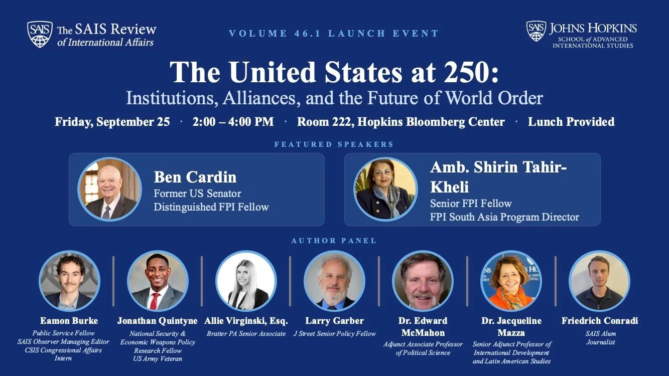 The United States at 250: Institutions, Alliances, and the Future of World Order