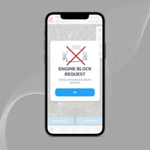 An image showing a car immobiliser displayed on a mobile phone with a link to this websites remote car immobiliser shop page.