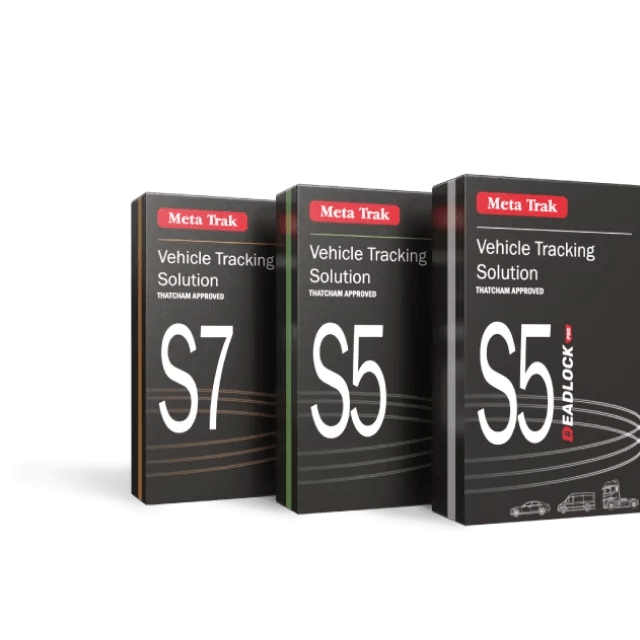 An image of multiple Meta Trak trackers and a link to this websites Meta Trak shop page.