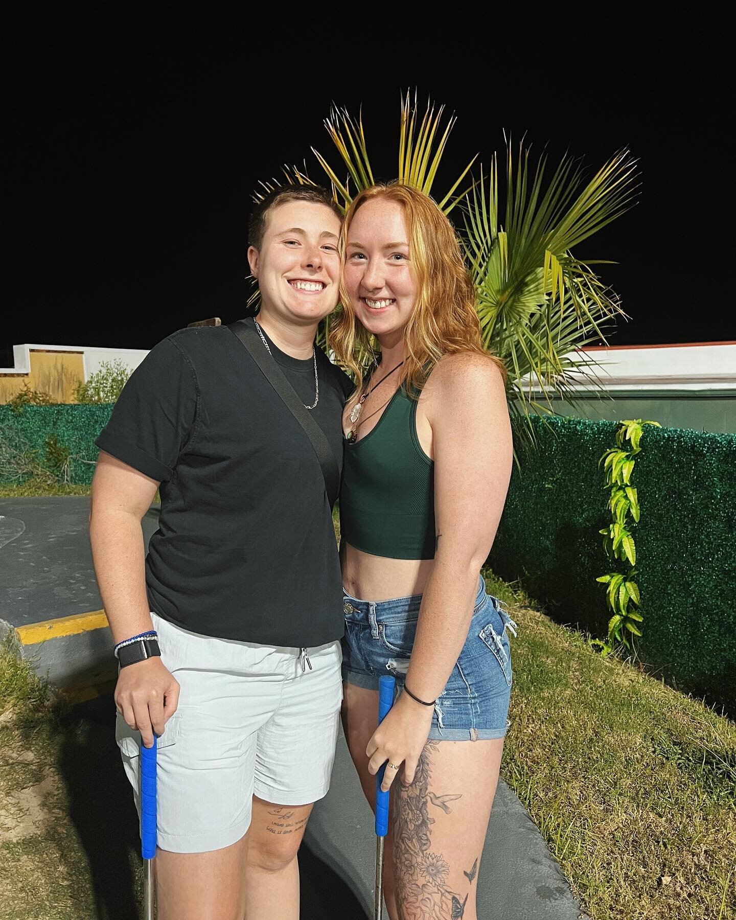 roomie weekend in myrtle bleach to show each other all the places we went to as kids!! also I got the best score in mini golf!