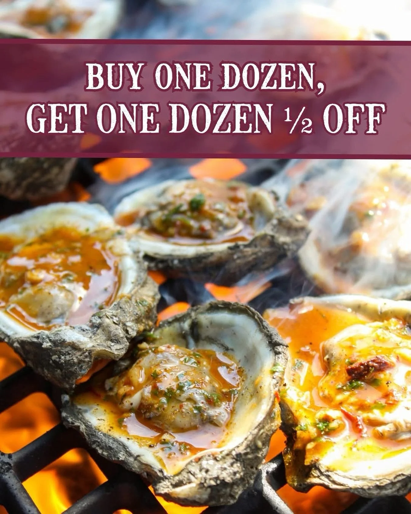 Good things come by the dozen&hellip; or two. (Especially when your second is half price.) 🔥

Dine-in only. For a limited time!