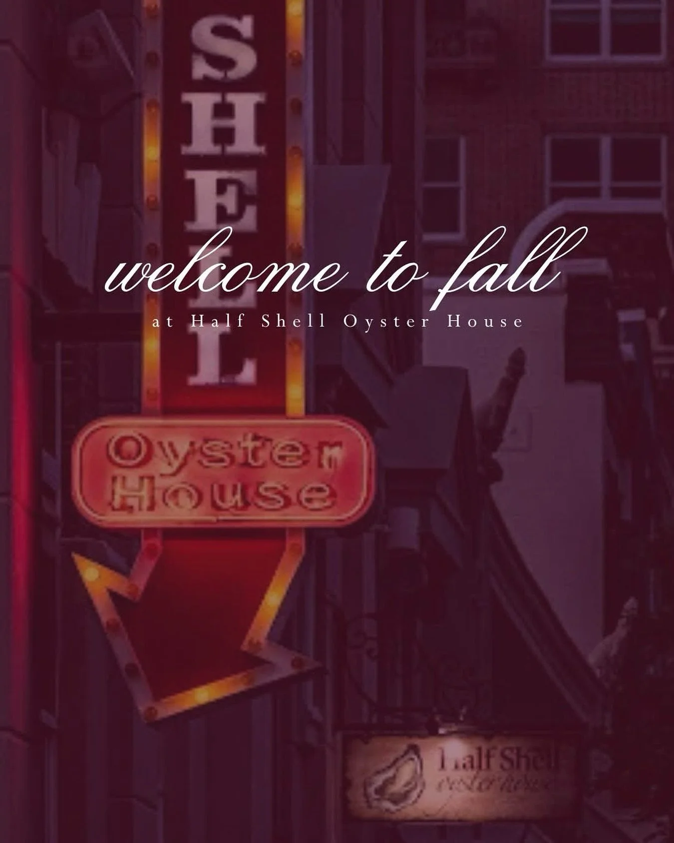 Welcome to fall at Half Shell Oyster House. 🍂

Over the next couple of weeks, we will be sharing some of our favorite fall flavors with you &mdash; follow along, pull up a chair, and enjoy the season with us at Half Shell. 🧡