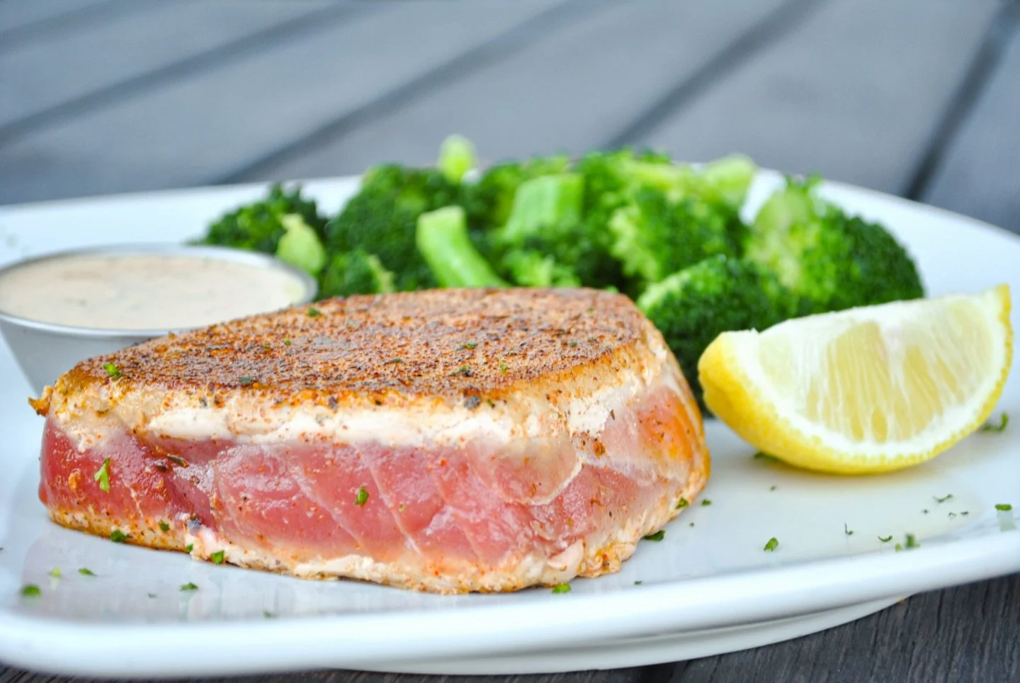 You asked. We listened. 👏
The Yellowfin Tuna Steak is BACK by popular demand. 

See what else is new on our menu at halfshelloysterhouse.com/everyday