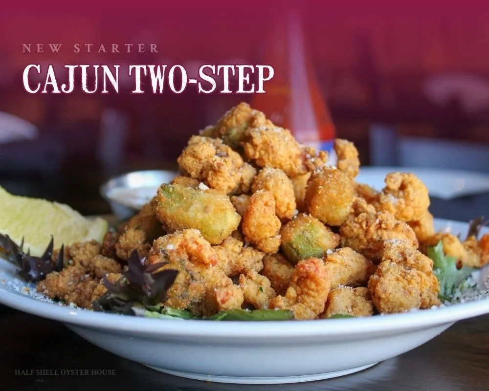 Perfect for sharing&hellip; or not. 😉

Meet the Cajun Two-Step &mdash; fried alligator, crawfish &amp; okra with house-made remoulade.

⚜️ There&rsquo;s more where that came from! View all of our seasonal specials at halfshelloysterhouse.com/special