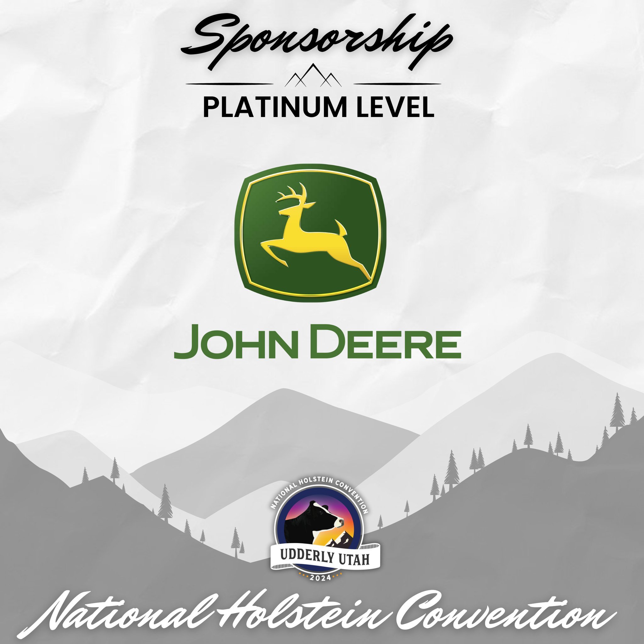 As we gear up for the 2024 National Holstein Convention, we're thrilled to spotlight our amazing sponsors! 🐄⛰️

Shoutout to @johndeere for stepping up as a platinum-level sponsor! Your support for the Holstein community is outstanding. 🚜✨

Click th