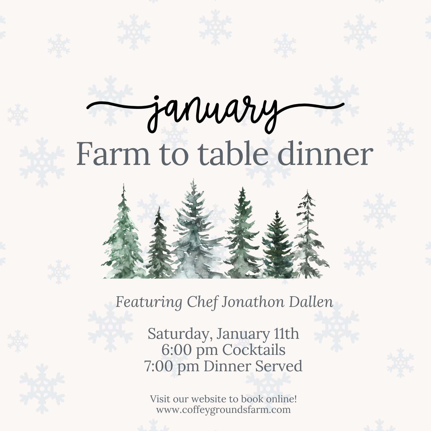 January 2025 Farm to Table Dinner