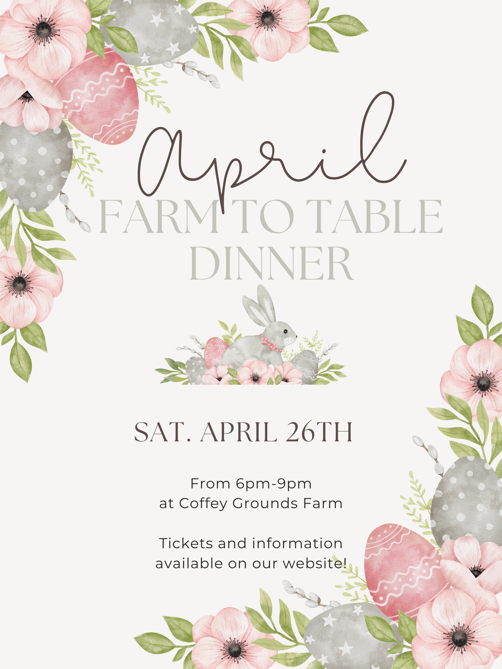 April 2025 Farm to Table Dinner