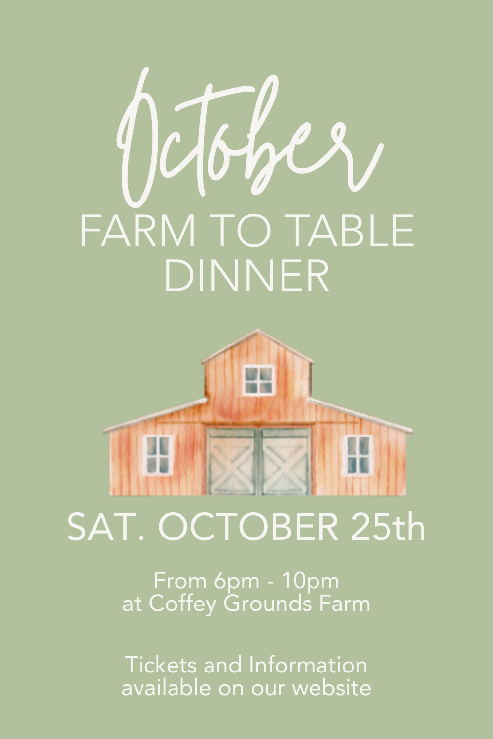 October 2025 Farm to Table Dinner