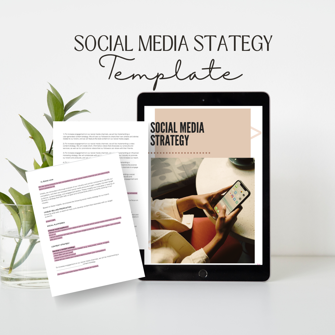 Social media strategy template Moms Making It Happen