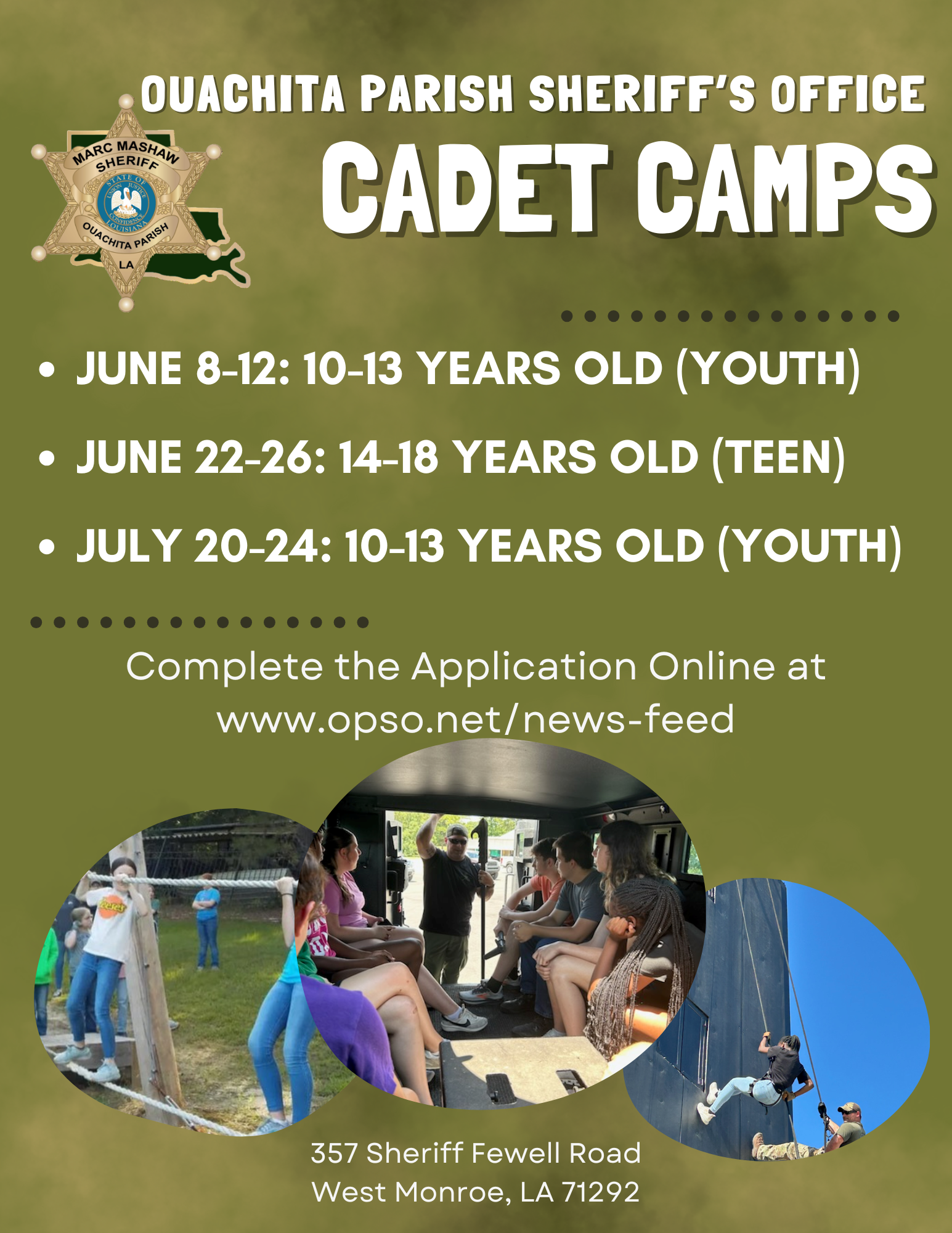 Youth Cadet Camp 10-14 Years Old