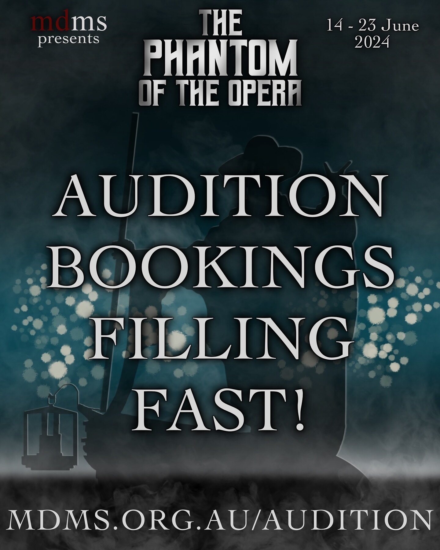 Don&rsquo;t miss out! Book your audition now for MDMS&rsquo;s 𝙏𝙃𝙀 𝙋𝙃𝘼𝙉𝙏𝙊𝙈 𝙊𝙁 𝙏𝙃𝙀 𝙊𝙋𝙀𝙍𝘼 🥀
Visit 𝙢𝙙𝙢𝙨.𝙤𝙧𝙜.𝙖𝙪/𝙖𝙪𝙙𝙞𝙩𝙞𝙤𝙣 to secure one of the last remaining spots!
AUDITION DATES: 14 - 17 JANUARY
#mdmsphantom