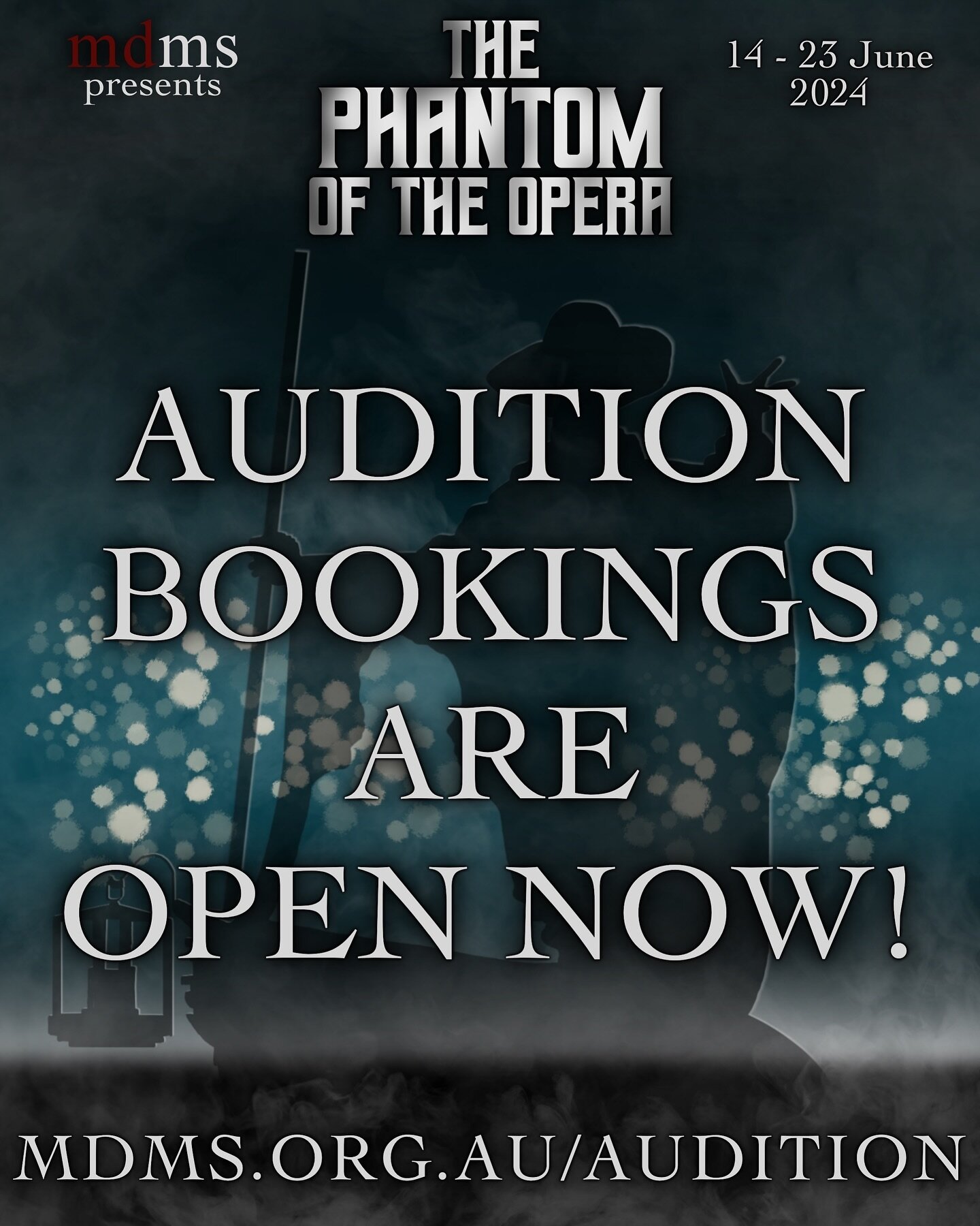 Book your audition for MDMS's 𝙏𝙃𝙀 𝙋𝙃𝘼𝙉𝙏𝙊𝙈 𝙊𝙁 𝙏𝙃𝙀 𝙊𝙋𝙀𝙍𝘼 now!
visit 𝙢𝙙𝙢𝙨.𝙤𝙧𝙜.𝙖𝙪/𝙖𝙪𝙙𝙞𝙩𝙞𝙤𝙣 to snag your spot 🏃
#mdmsphantom