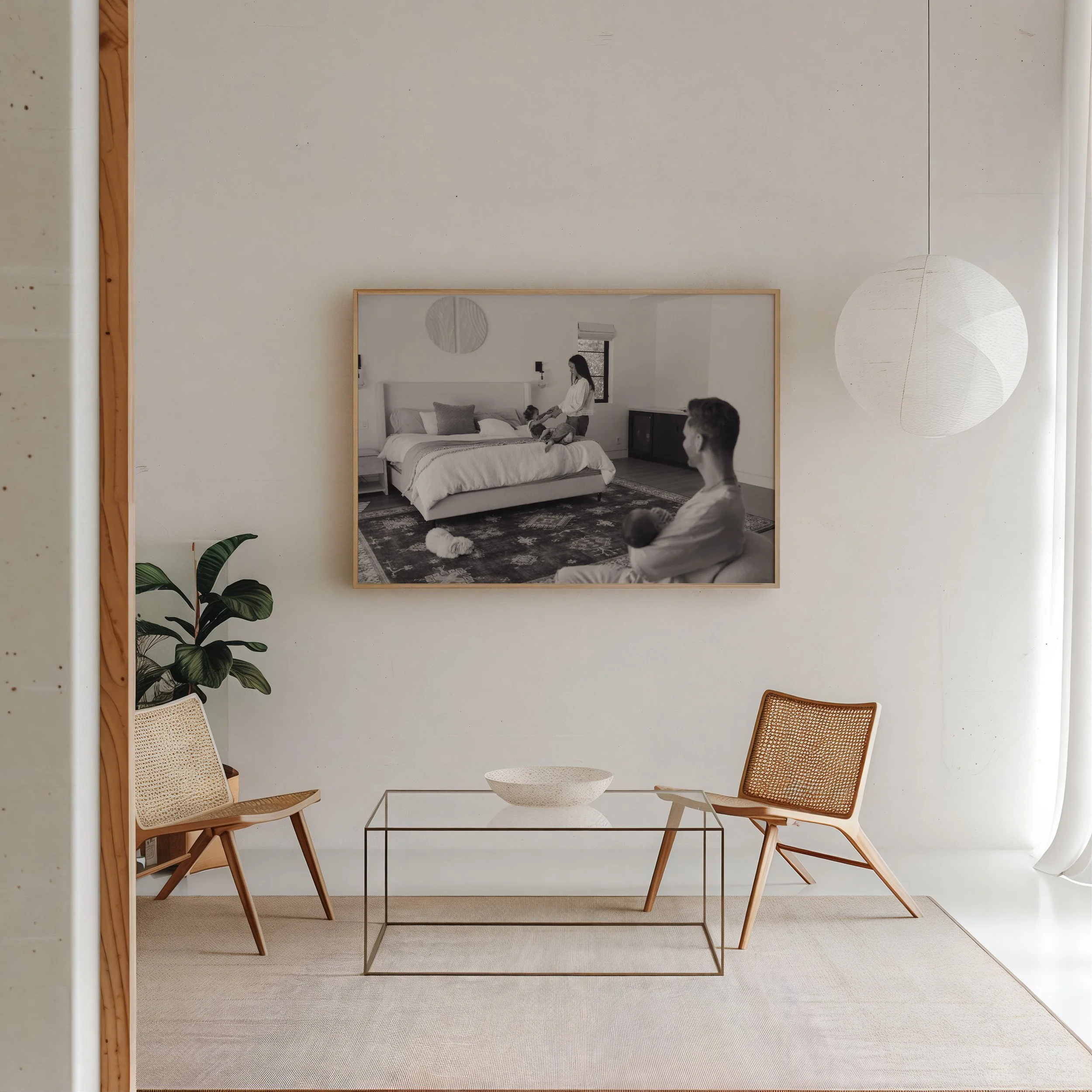 In home family session in large frame, Los Angeles