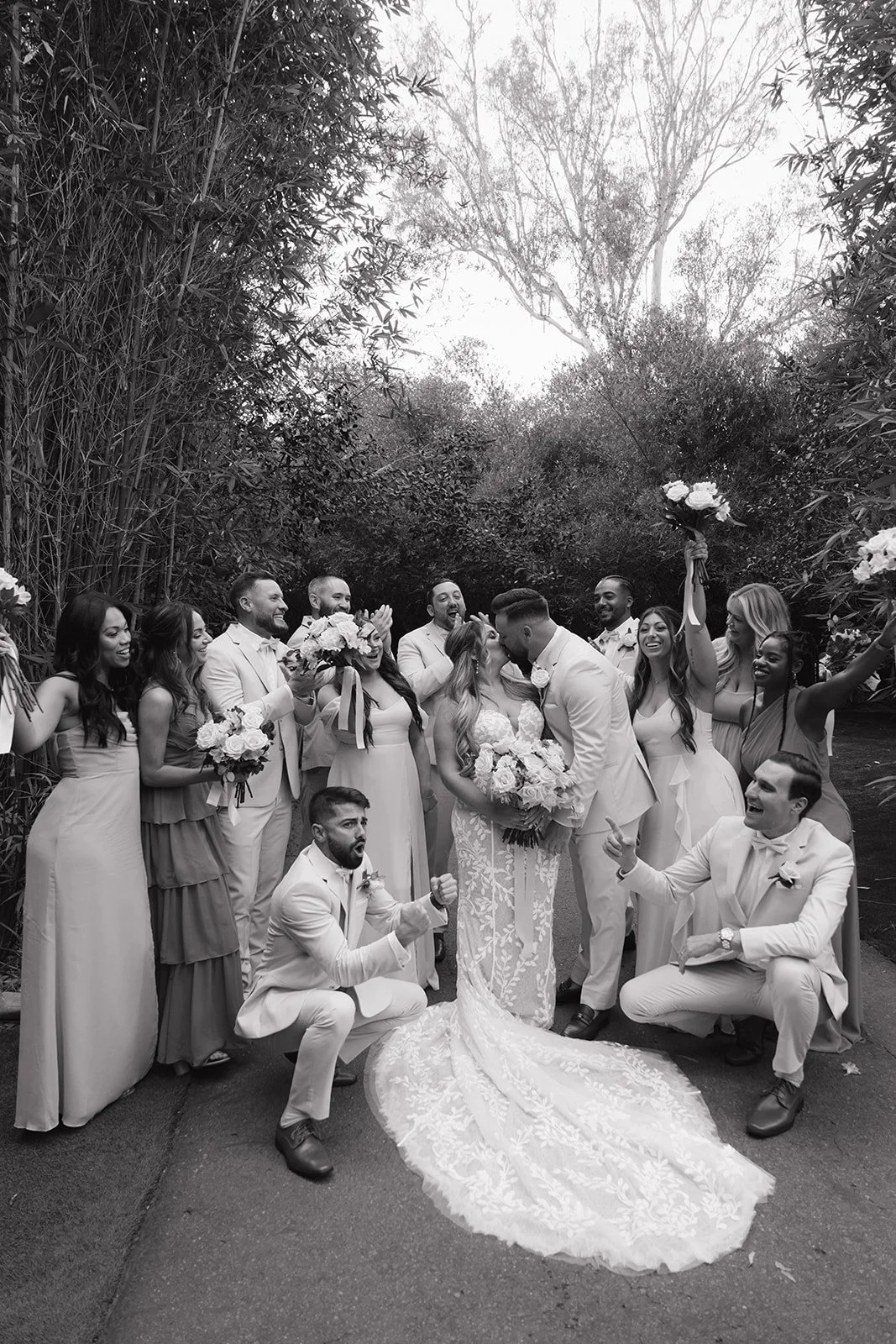 Bridal Party, Botanica Wedding Venue, candid lifestyle wedding photographer, Los Angeles