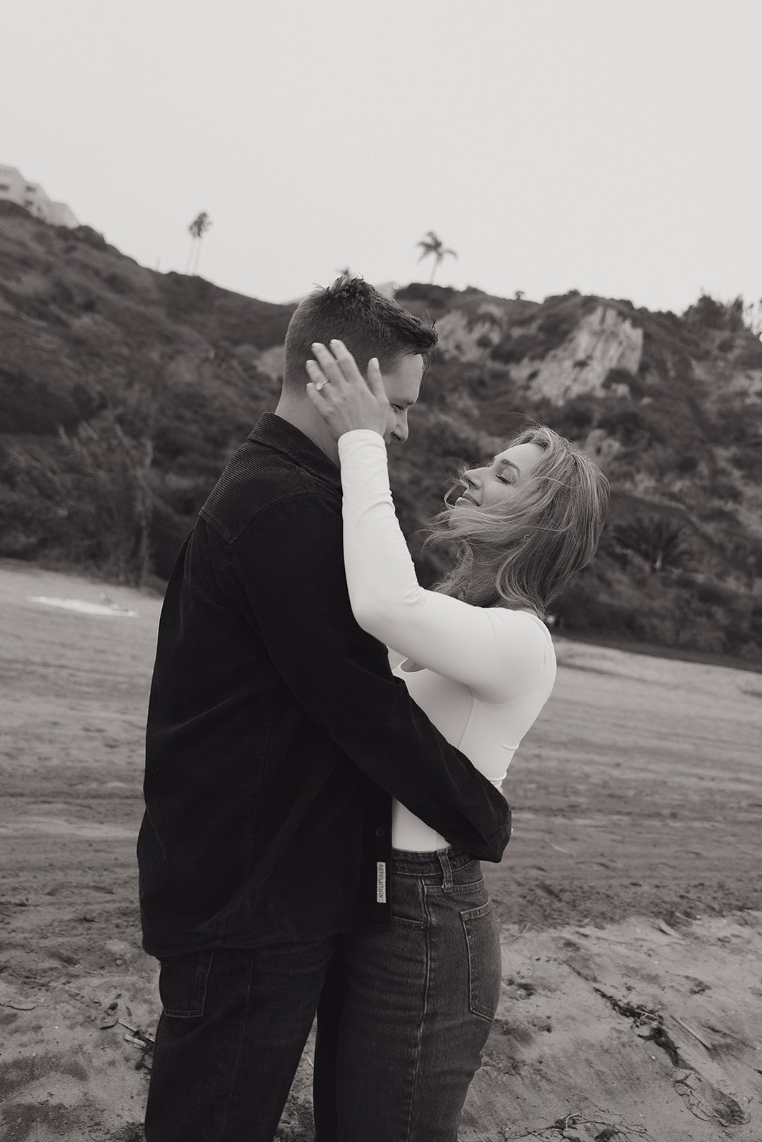 beachy engagement session, candid lifestyle natural light photography, los angeles