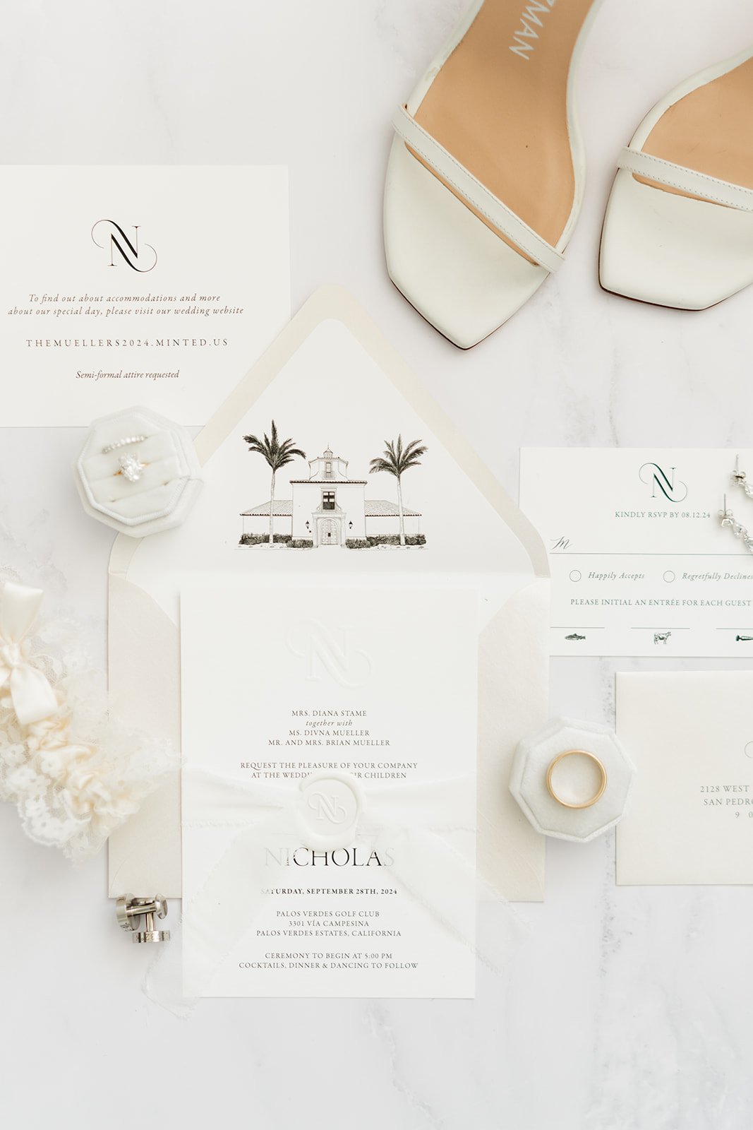 Luxury wedding Invitations, natural light Los Angeles Wedding Photographer