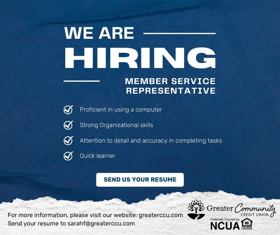 📢 We&rsquo;re Hiring!
Join our team as a Member Service Representative at our Renville location!
✅ Competitive Pay
✅ No Nights or Weekends
✅ Great team environment
If you&rsquo;re passionate about helping people and providing excellent service, we&r