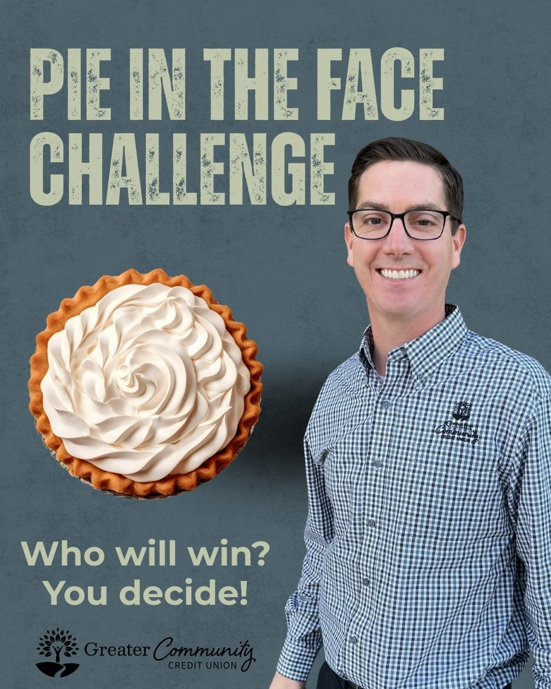 🎉🥧 PIE-IN-THE-FACE CHALLENGE! 🥧🎉

We&rsquo;ve got a very important mission&hellip; and it involves Josh, a pie, and YOU! 😄

If we can get 200 people to sign up for e‑Statements by February 28th, Josh has bravely agreed to take a pie right in the