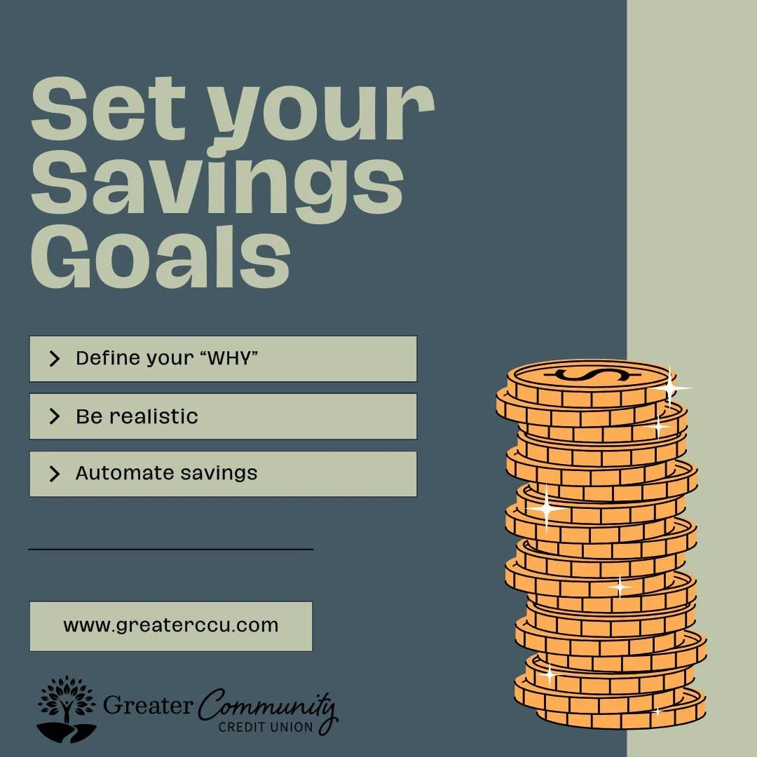 ✅ New Year Financial Checklist: Set Your Savings Goals!

Start 2026 with a plan that puts your future first. Savings goals give you direction and help you stay motivated throughout the year.

Quick tips to set strong goals:
&bull; Define your &ldquo;