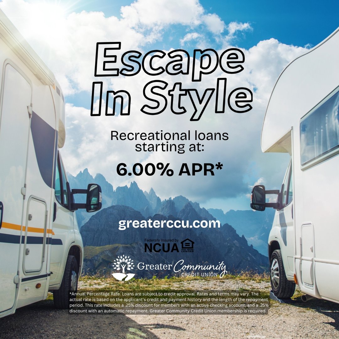 ☀️Make this summer unforgettable!🌊 Contact us for all of you recreational loan needs. Visit our website to learn more.