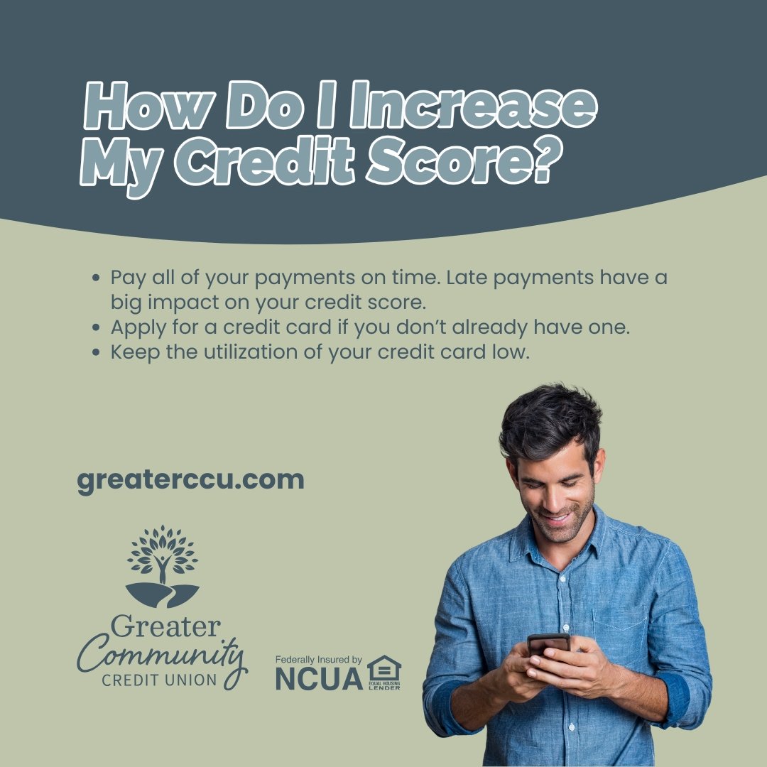 Increasing your credit score can be difficult! Here are some actionable steps that you can take to help raise your credit score.