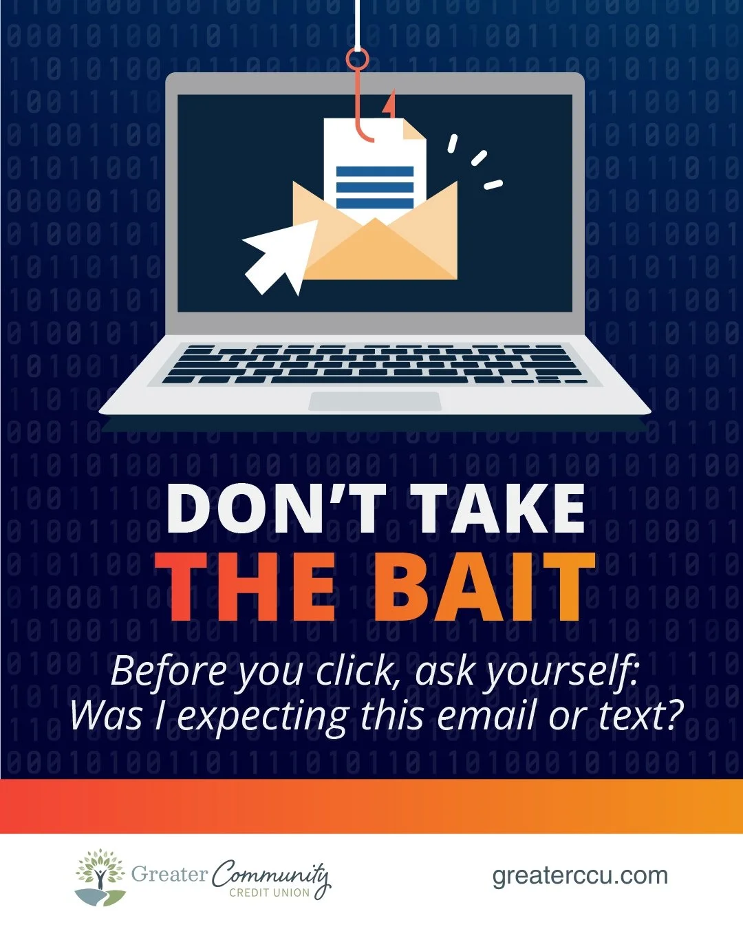 Scammers are experts at creating messages that look urgent, exciting, or too good to ignore.
Before clicking a link or opening an attachment, ask yourself:
✔ Was I expecting this?
✔ Do I know the sender?
✔ Does anything seem unusual?

If something fe
