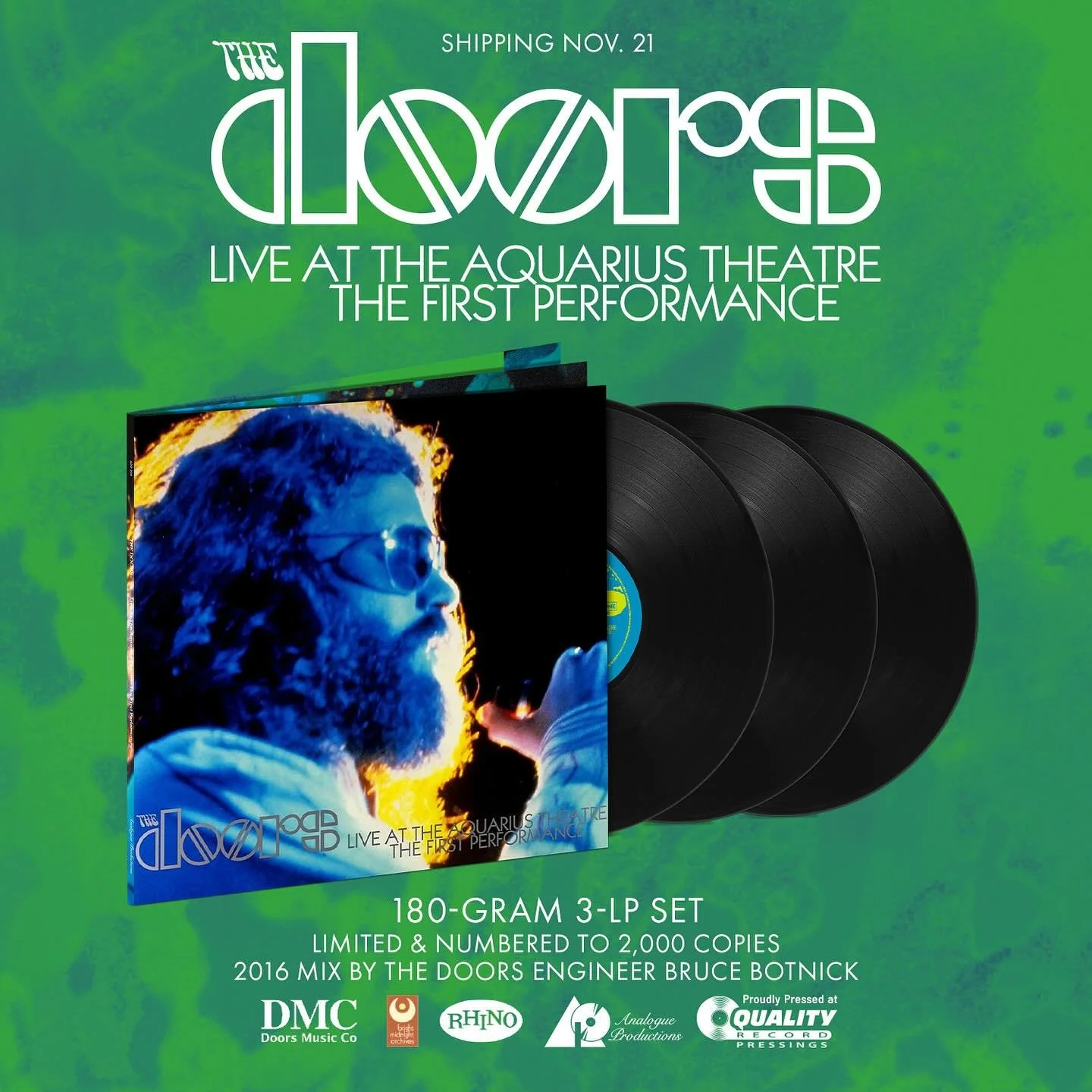 #Repost @thedoors 

LIVE AT THE AQUARIUS THEATRE: THE FIRST PERFORMANCE is available for pre-order now.

On July 21, 1969, The Doors lit up the Aquarius Theatre in Hollywood with one of their most electrifying and underrated performances. LIVE AT THE