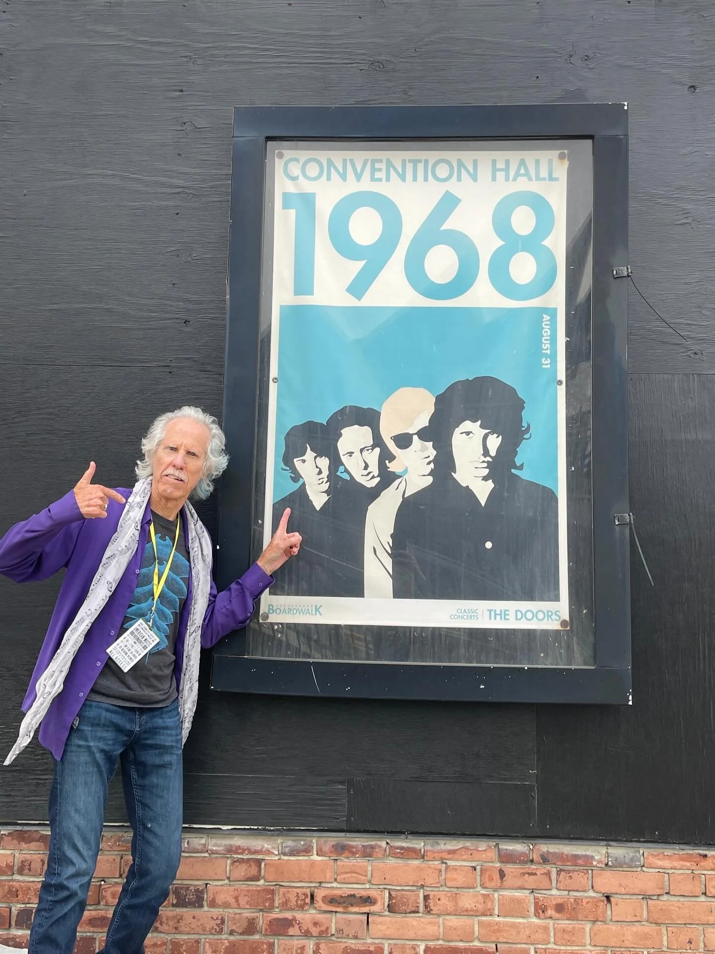 Saw some familiar faces at the Asbury Park Convention Hall.

We played this Jersey joint back in August 1968 as part of our Waiting for the Sun tour. In fact, one of my favorite New Jerseyans was in attendance that night, &ldquo;The Boss&rdquo;... th