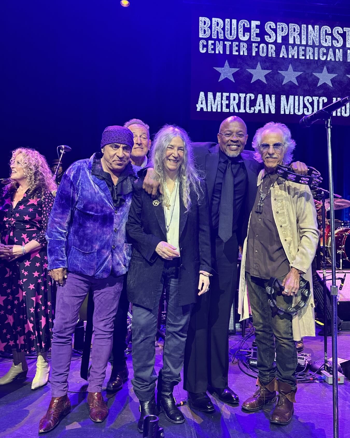 Great to hang with fellow Springsteen honorees Steven Van Zant, Bruce Springsteen, Patti Smith, Dr. Dre... &amp; me!