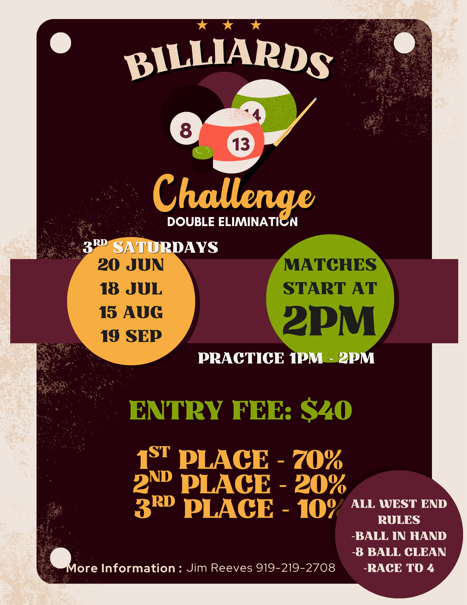 West End Billiards Challenge