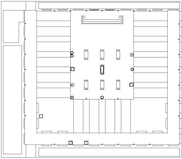 Floorplan: The walkway will be moved farther from the show building and closer to the water to allow for additional square footage in front of the house. This will allow for a hill to be built up approximately 12 feet to assist in hiding the show bui