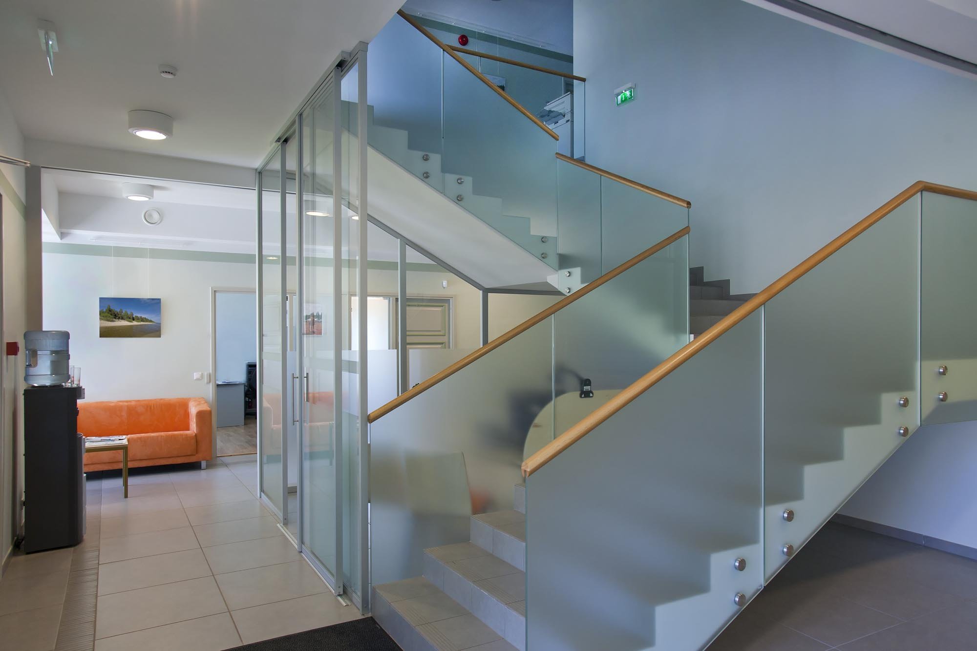 Glass Staircase Railing and Balconies