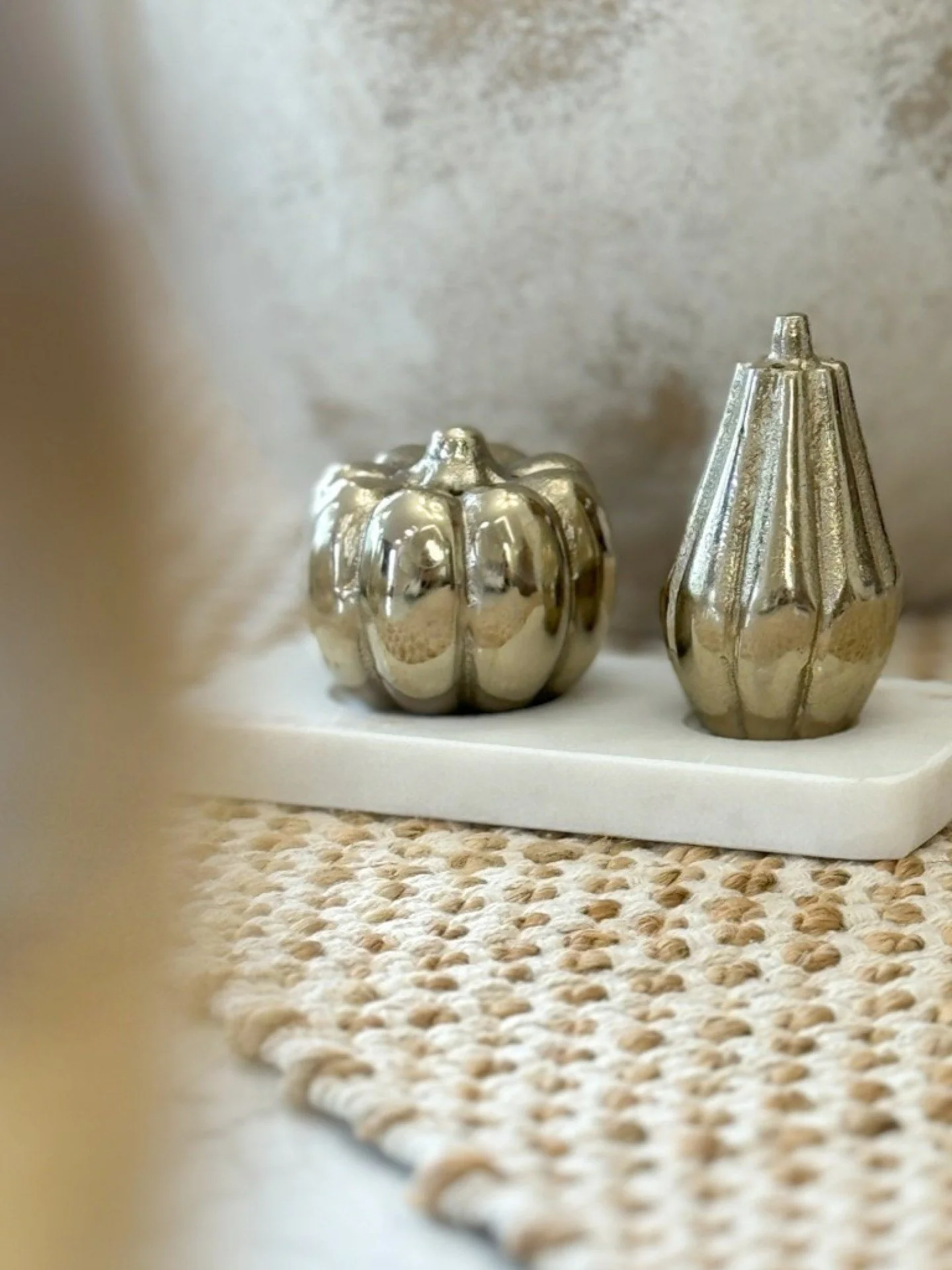 Small details, big charm. ✨

From acorn salt and pepper shakers that nod to the season, to a dining room styled for gathering&mdash;every element is thoughtfully chosen to invite warmth, beauty, and connection.

Tucked nearby, a tall glass-front cabi