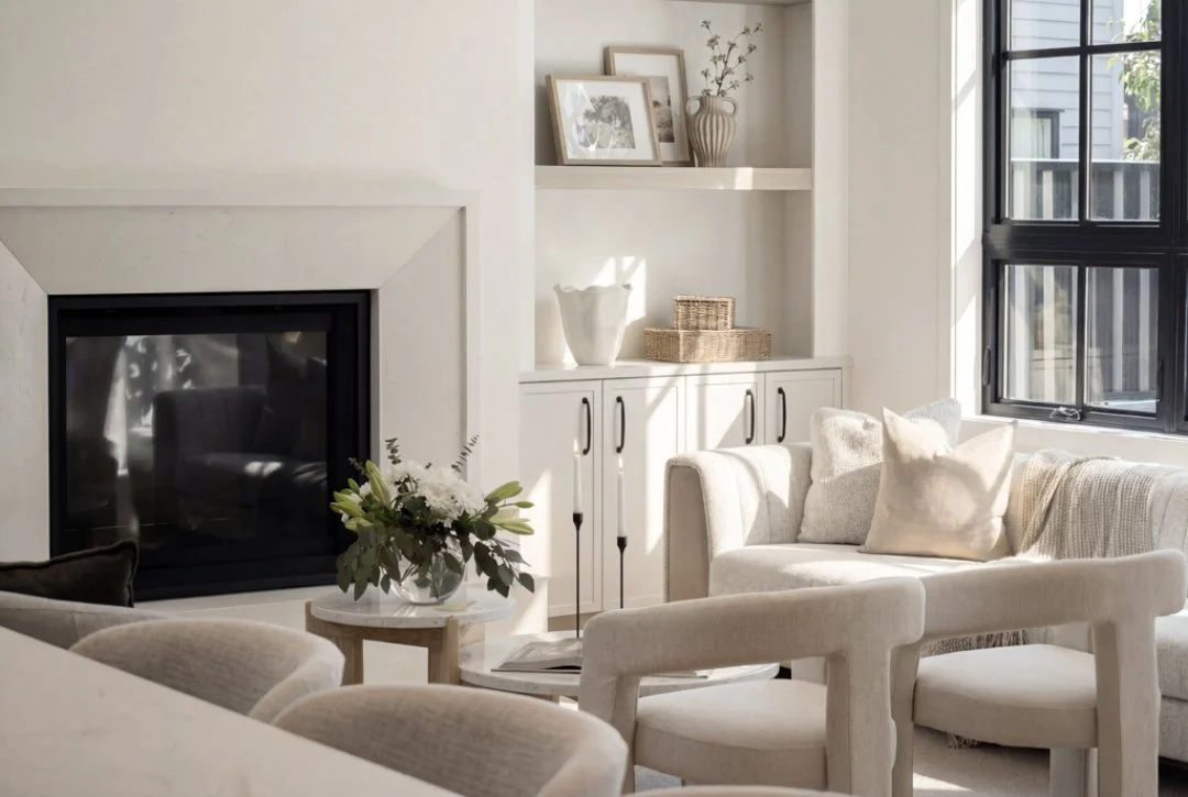 Soft, sculptural living layered in quiet luxury. 🤍

A refined moment from our West Vancouver Maison Blanche project, where light, texture, and timeless form come together in effortless harmony. Designed in collaboration with KFA Homes, every detail 