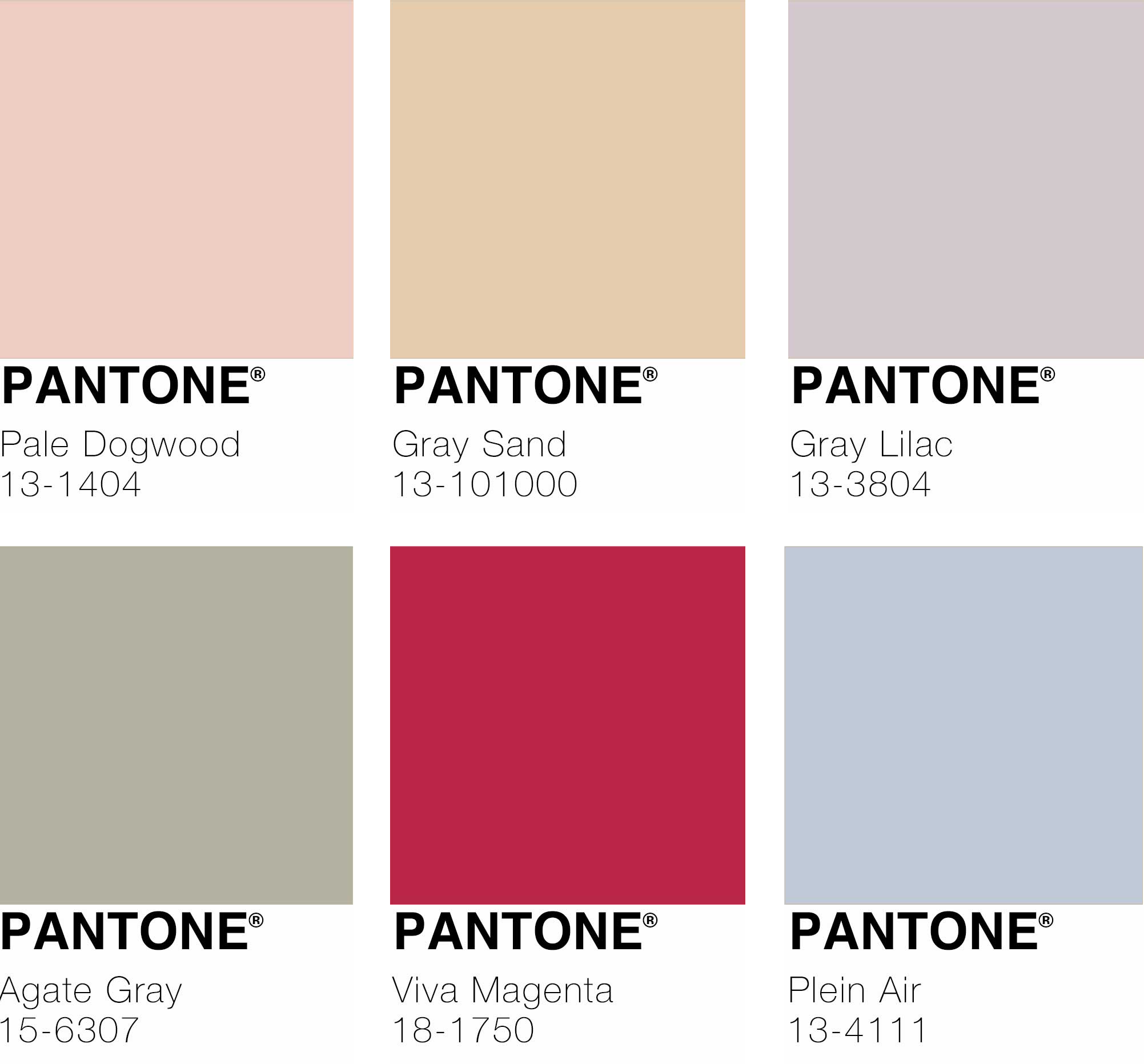 Pantone colour chips