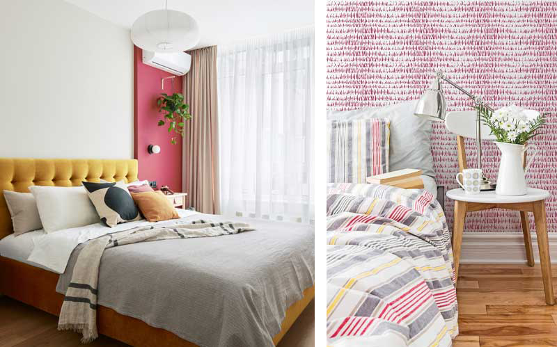 Fun wallpaper and colour blocking