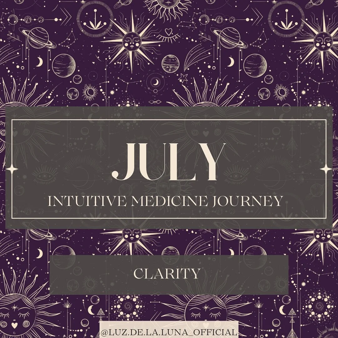 JULY INTUITIVE MEDICINE JOURNEY. SWIPE TO THE LEFT IN THE POST TO VIEW THE WHOLE JOURNEY 🌬️🌬️
