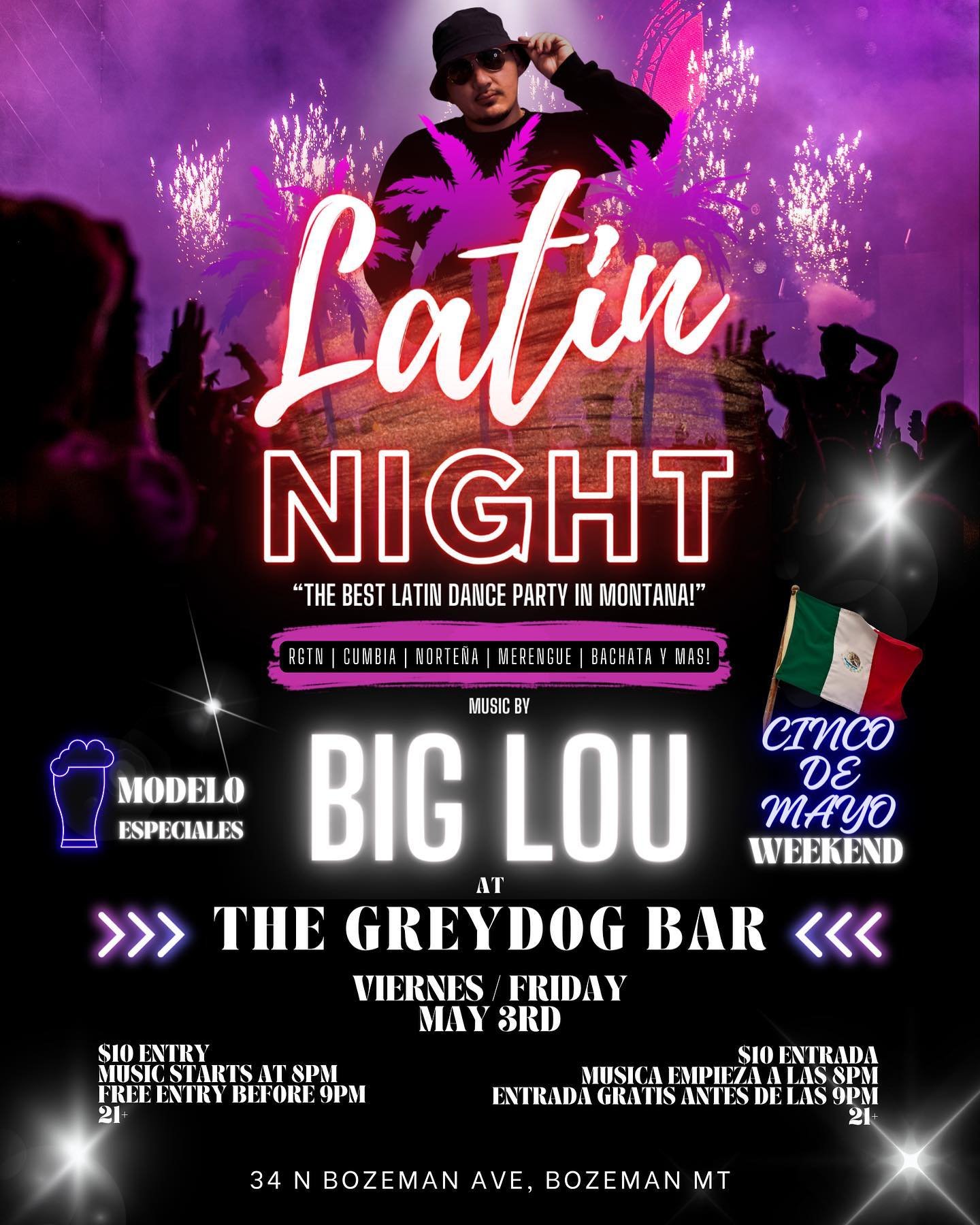 This Friday night we are hosting Latin Night featuring DJ Big Lou 🍻🔥