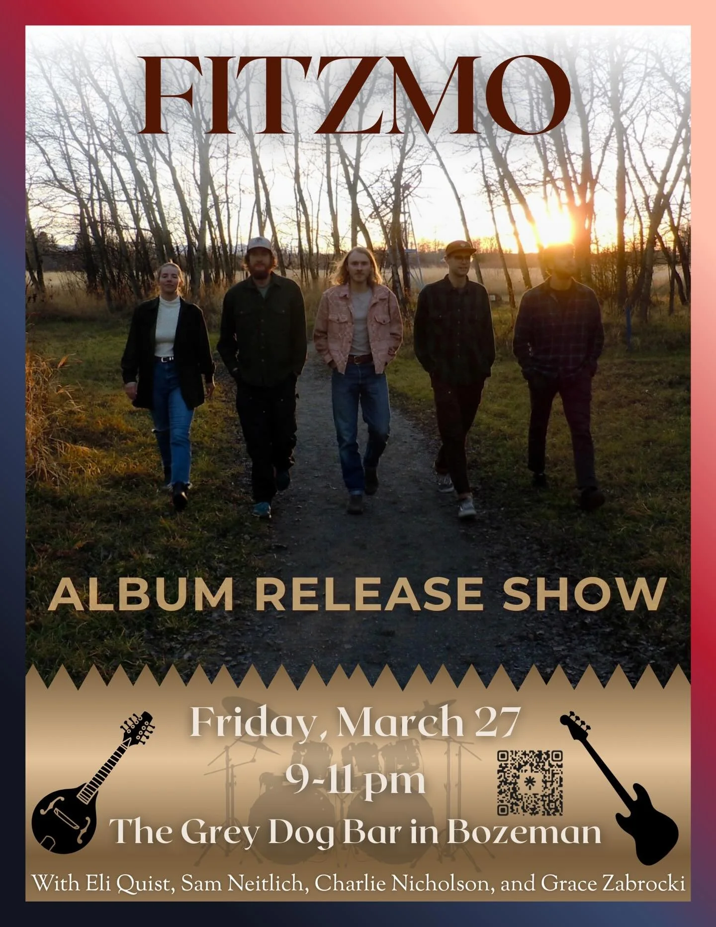 This Friday March 27th Fitzmo will be playing their album release party! 9-11pm, no cover 🎉
