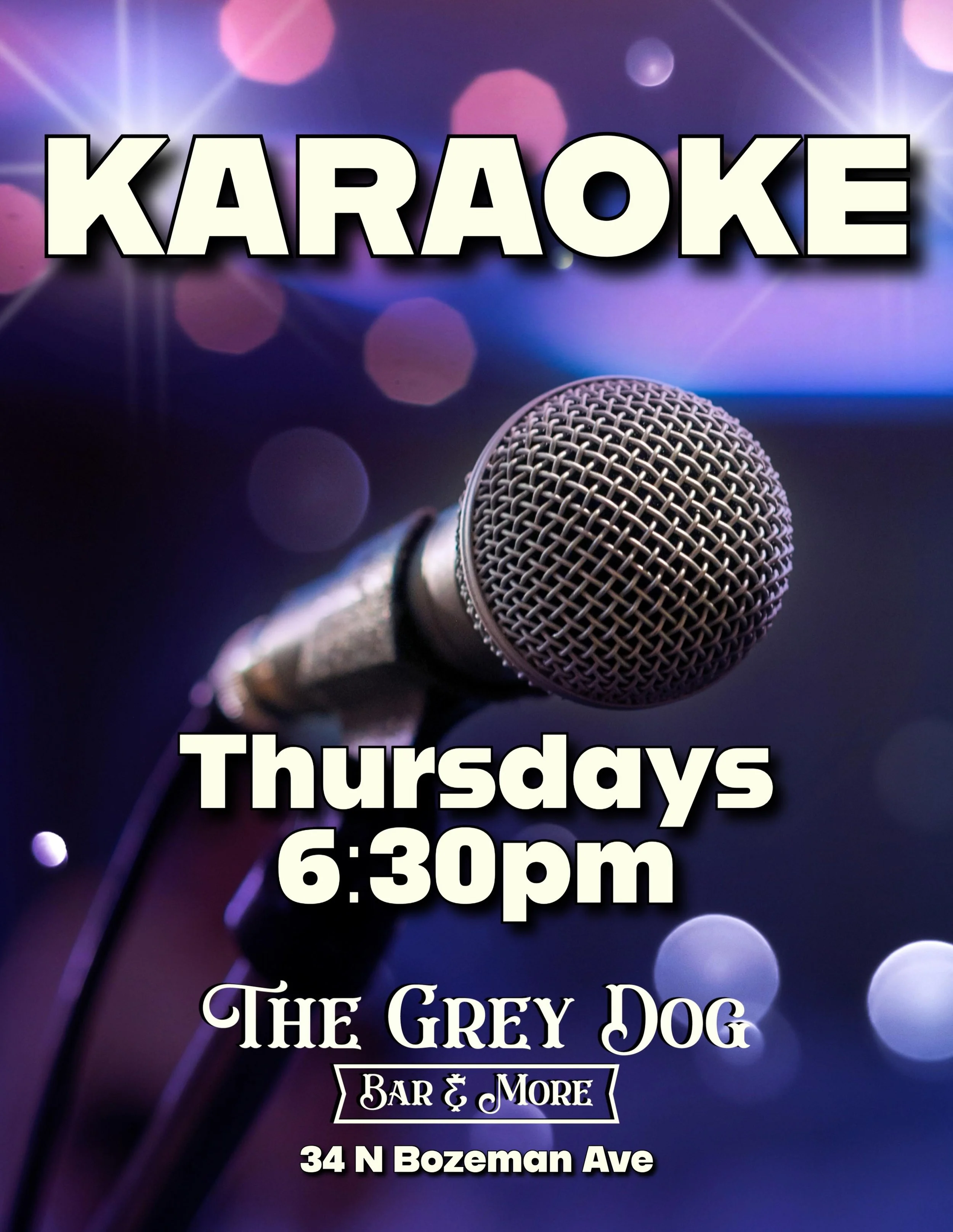 Karaoke now starts at 6:30! Come sing your favorite tunes all night 🎤🎶 #karaoke #livemusic #bar #bozeman